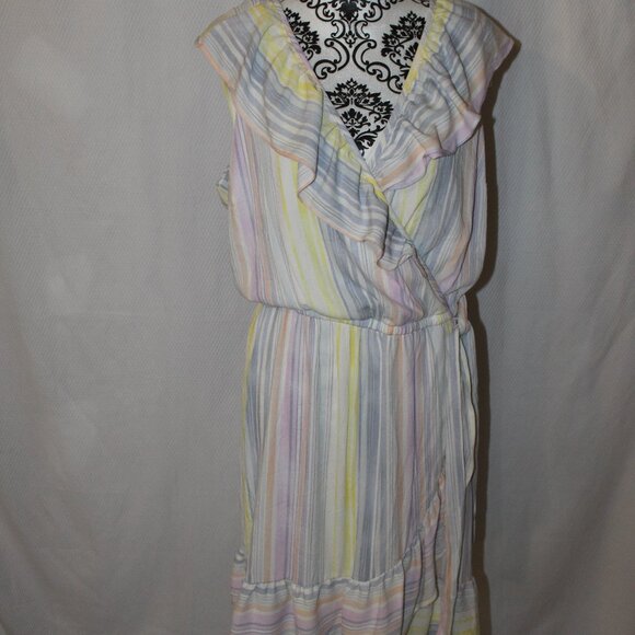 DRESS LC Lauren Conrad Kohl's Spring Easter Wrap Look w/Tie Size OX NWT's - Picture 1 of 16